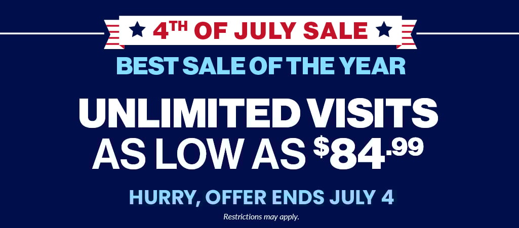 Unlimited visits as low as $84.99