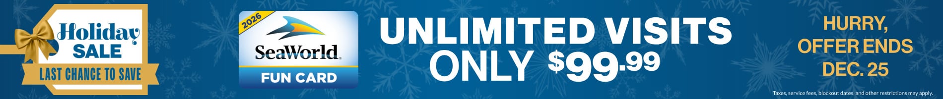 SeaWorld San Diego Holiday Sale
