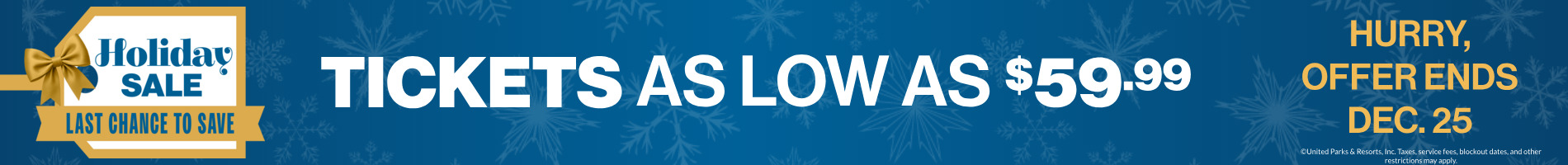 SeaWorld San Diego Holiday Sale