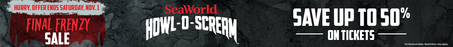 Final Frenzy Sale: Save up to 50% on tickets