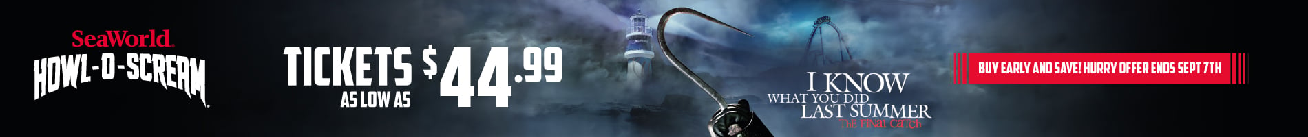 Howl-O-Scream Sale - Tickets as low as $44.99 when you buy 2+
