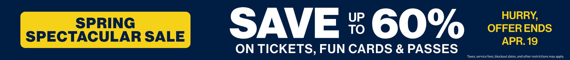 Save up to 60% on Tickets, Fun Cards & Passes