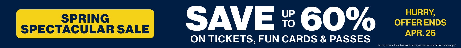 Save up to 60% on Tickets, Fun Cards & Passes