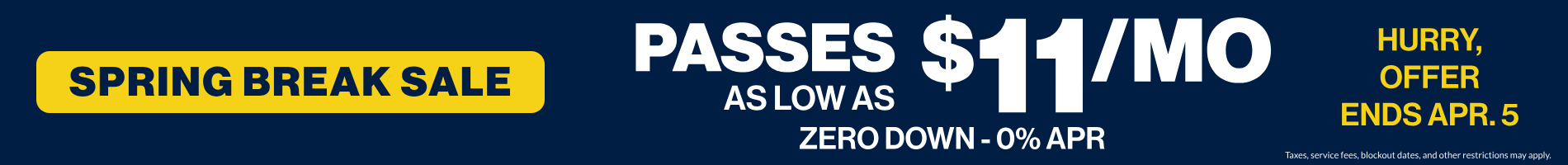 Passes as low as $11/mo