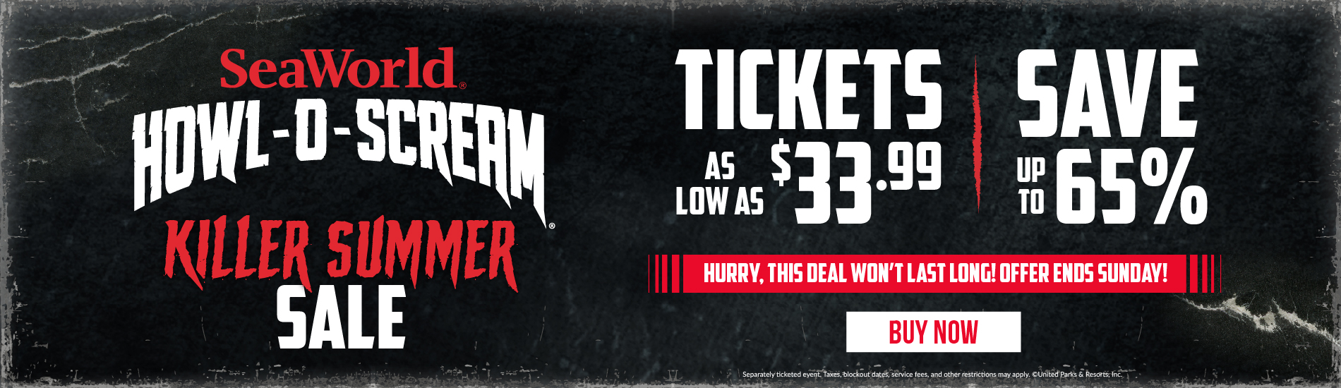 Howl-O-Scream Killer Summer Sale