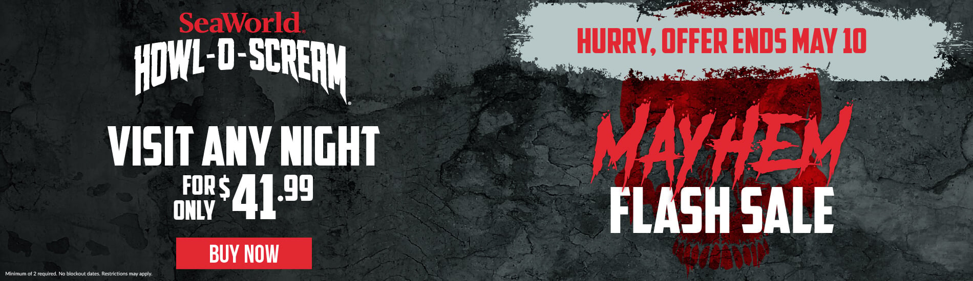 Howl-O-Scream Mayhem Flash Sale Visit Any Night for Only $41.99