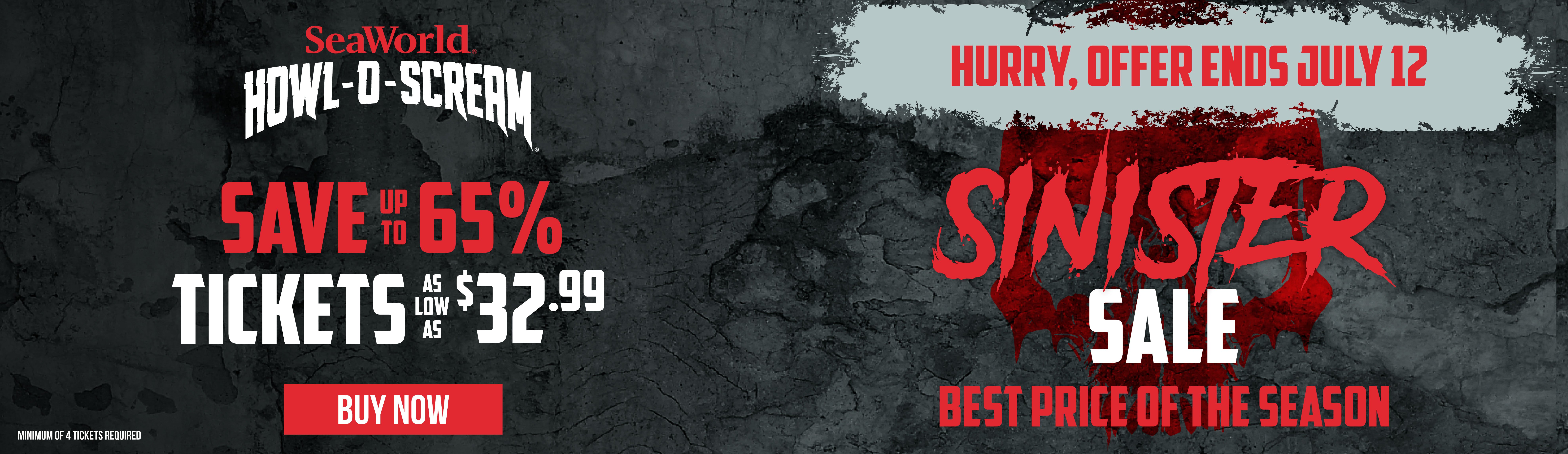 SeaWorld San Diego Sinister Sale Howl-O-Scream Halloween Event