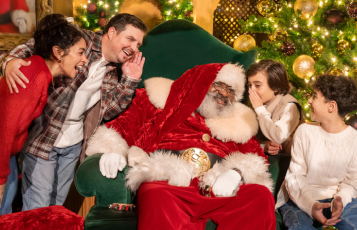 Family with Santa