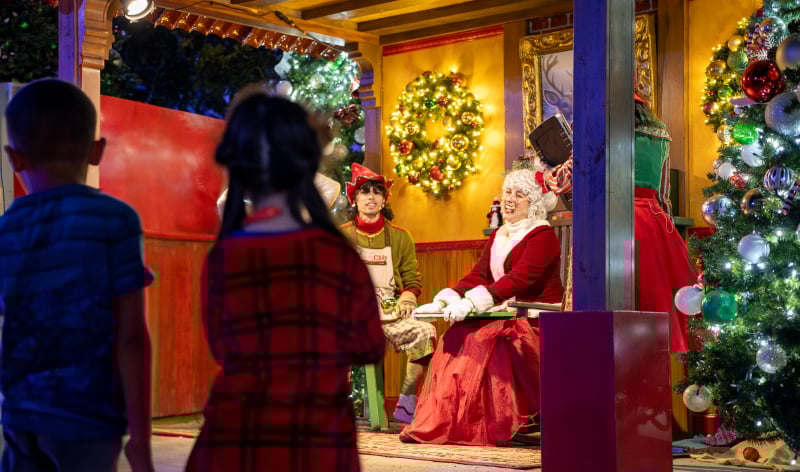 Mrs. Claus and elves story time