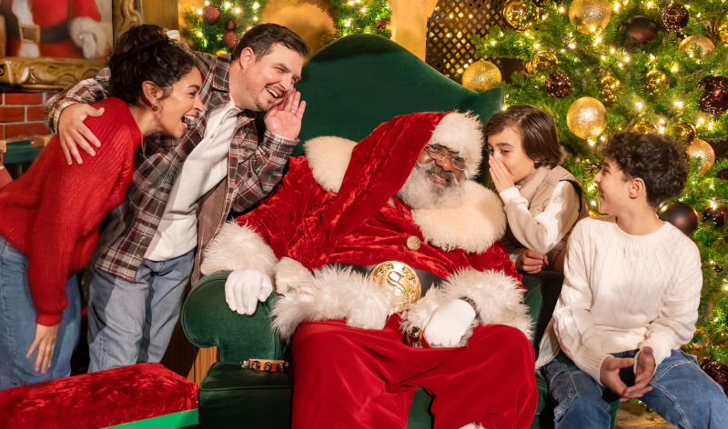 Family with Santa