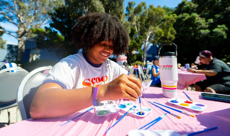 Person painting arts & crafts