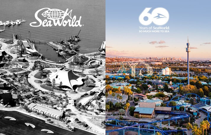 SeaWorld San Diego Then and Now photos