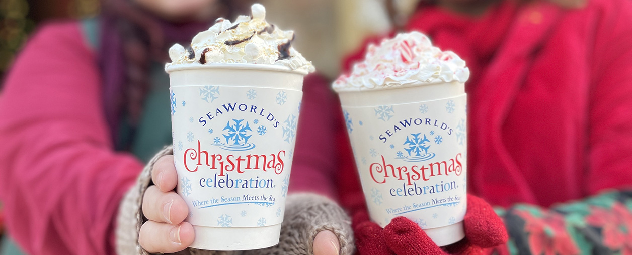 Specialty beverages served during Christmas Celebration at SeaWorld San Diego