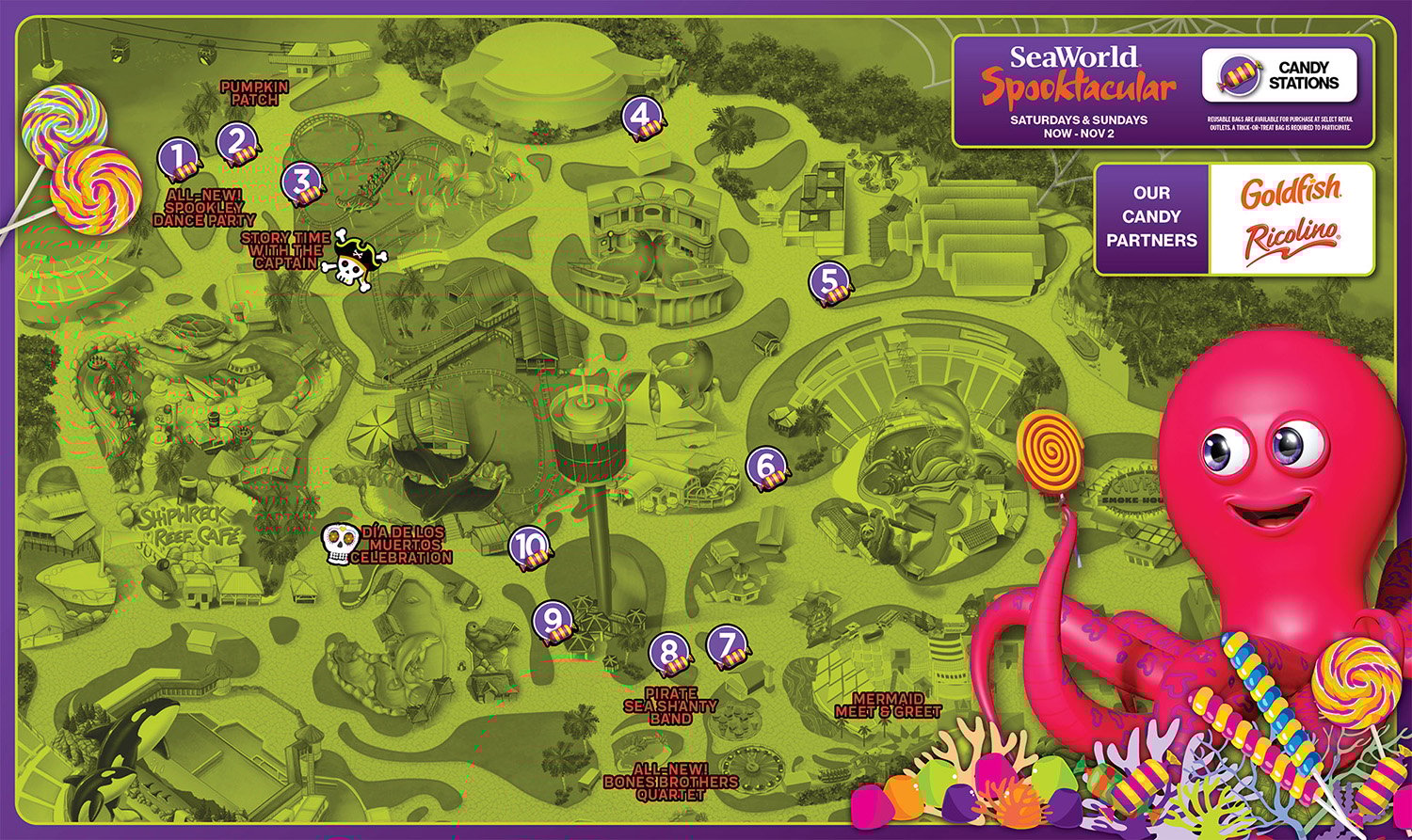 SeaWorld San Diego Halloween Spooktacular Event Map