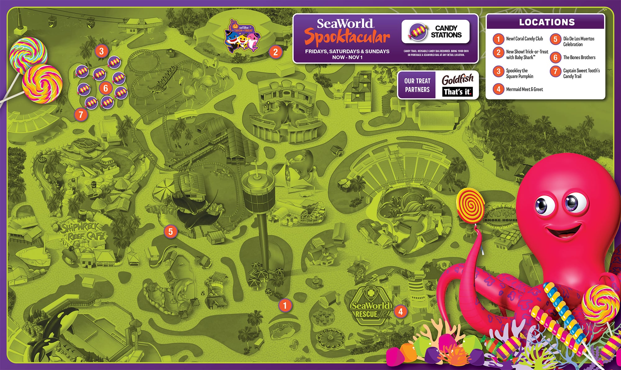 SeaWorld San Diego Halloween Spooktacular Event Map