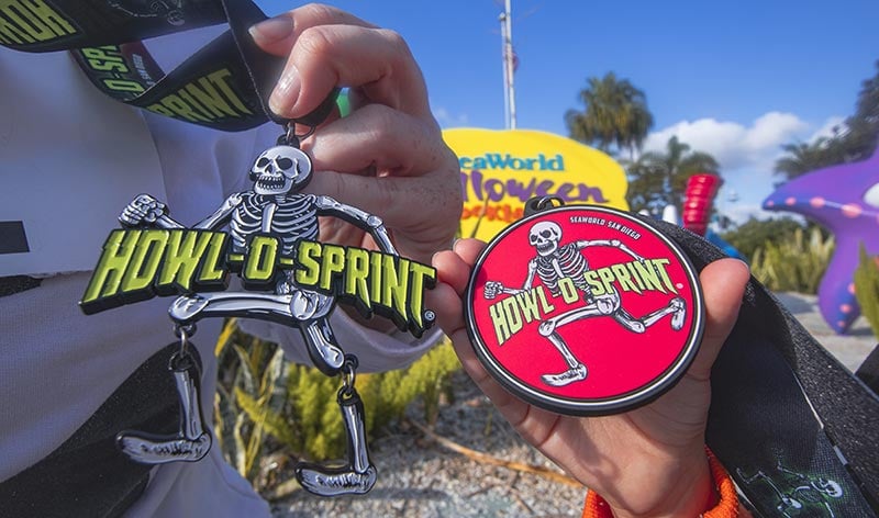 SeaWorld Howl-O-Sprint 2024 Medals