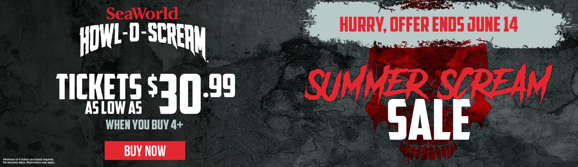 Howl-O-Scream Summer Scream Sale Promo