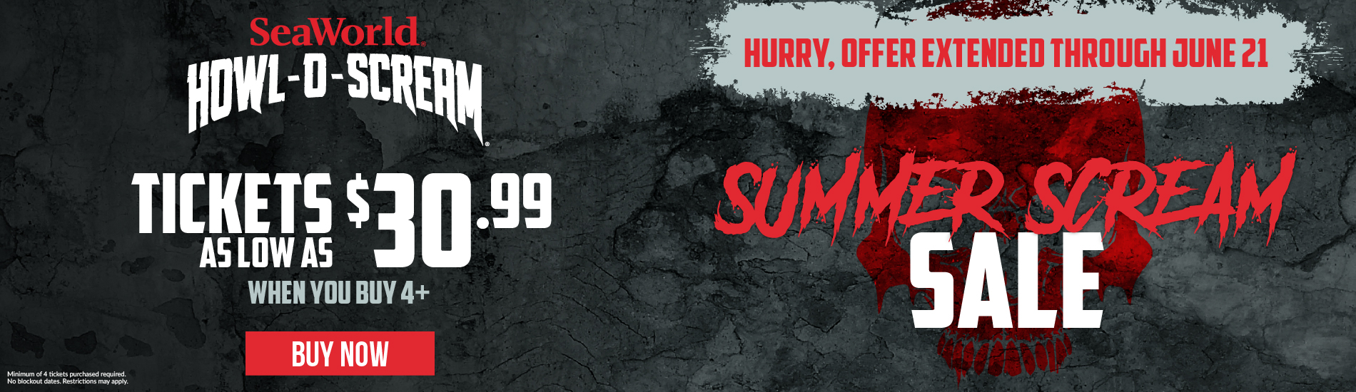 Howl-O-Scream Summer Scream Sale Promo