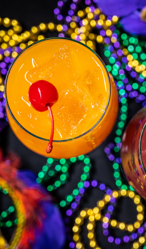 Mardi Gras themed cocktails