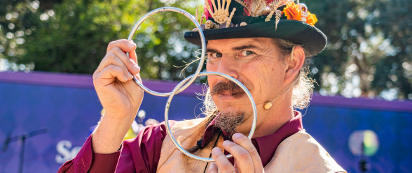 Mardi Gras Fire Entertainment.