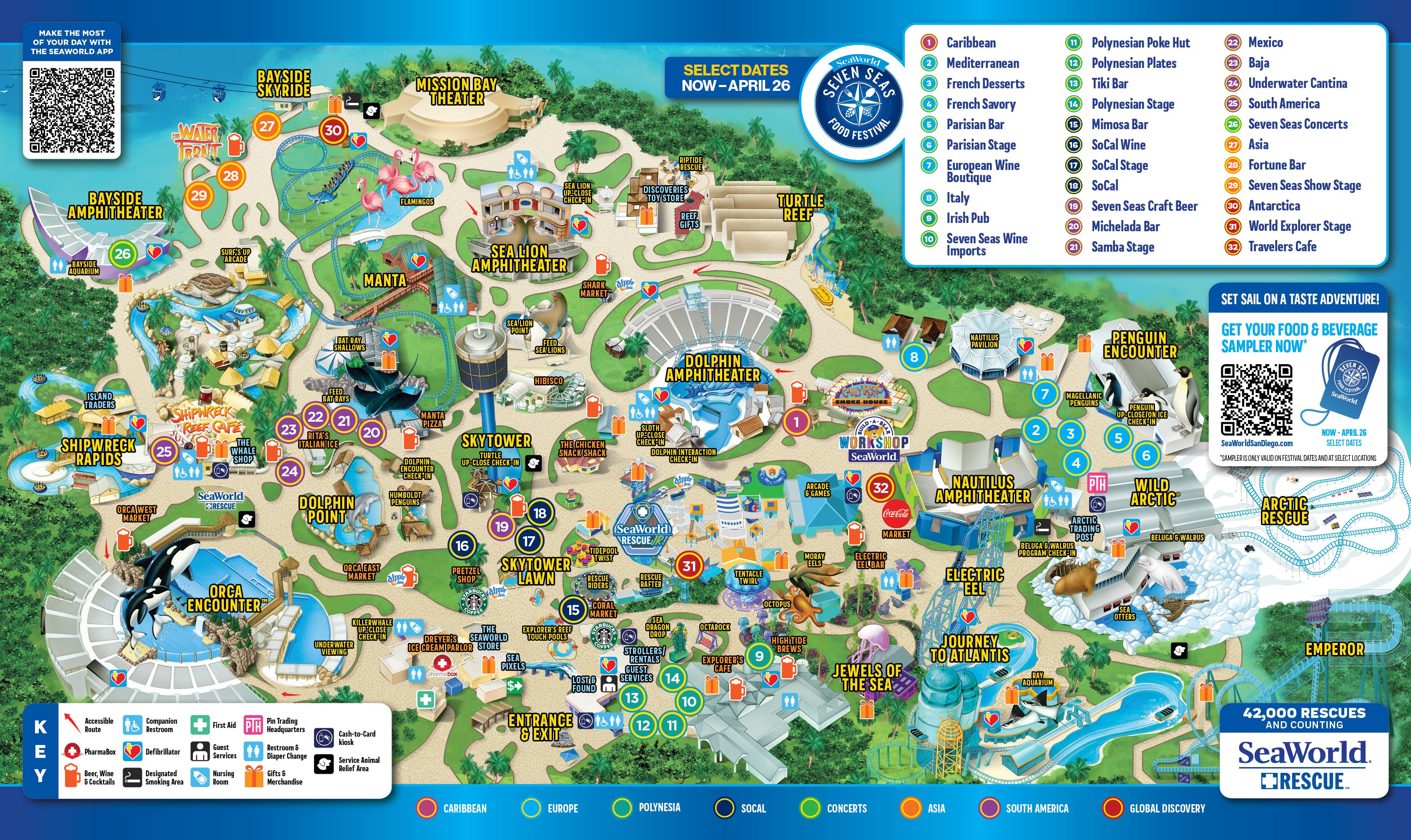 SeaWorld San Diego Park Map
