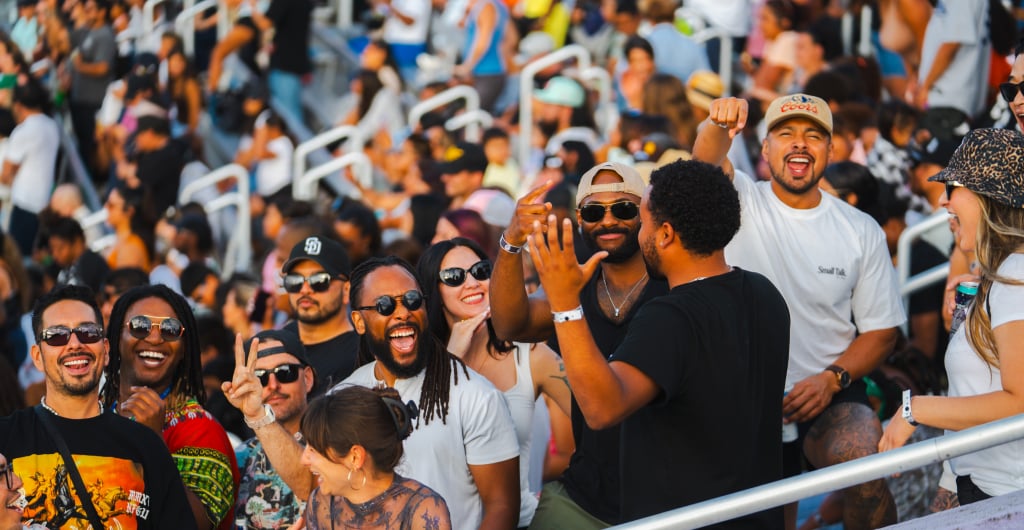 Crowd of people in a stadium