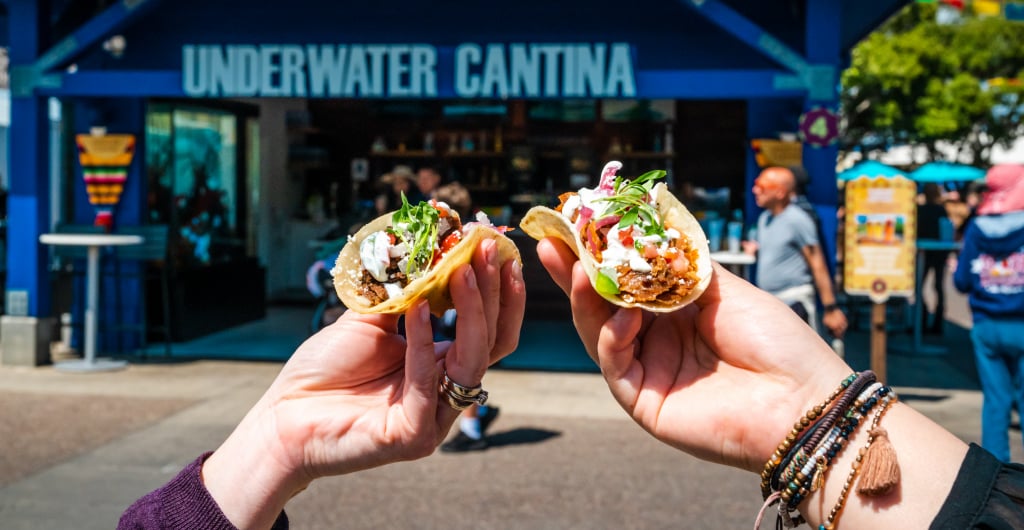 Two tacos at SeaWorld San Diego