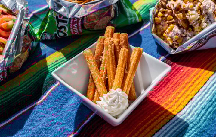 Churros in a basket