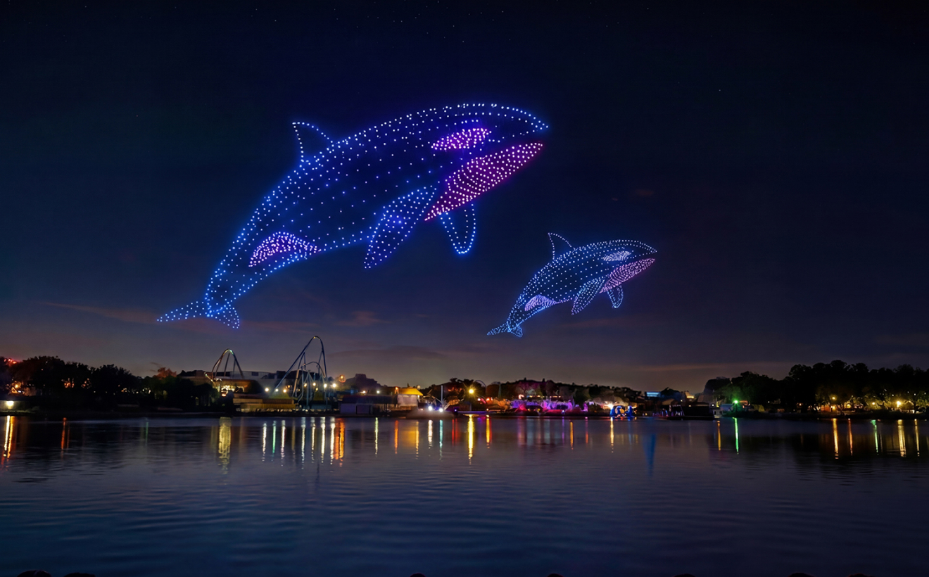 Orca drone show
