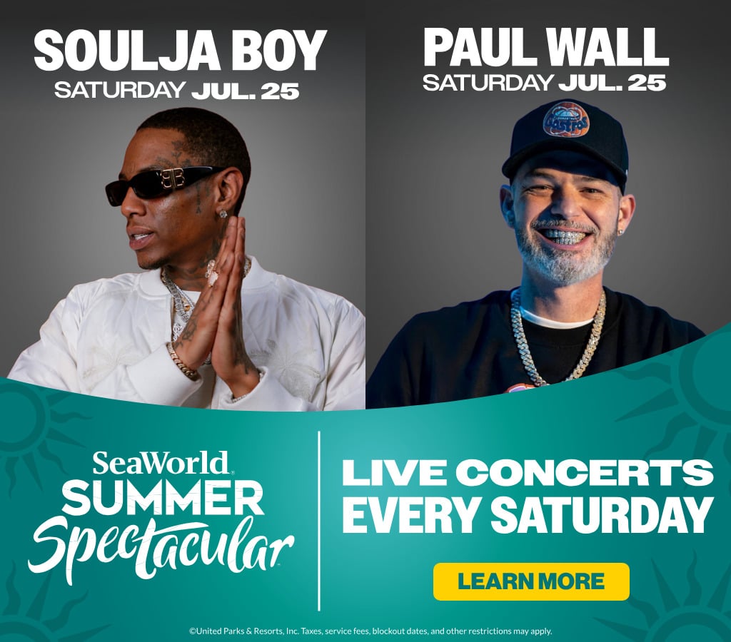 SeaWorld San Diego Summer Concerts Soulja Boy and Paul Wall July 25