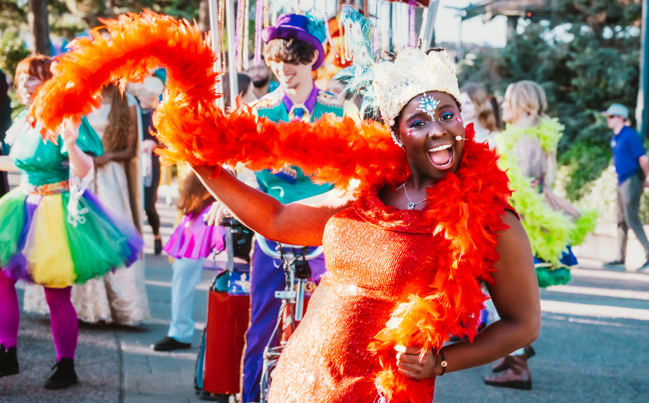 Mardi Gras performer