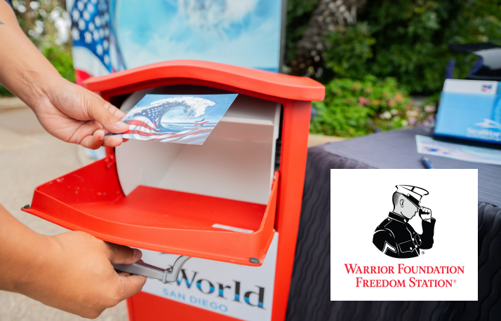 SeaWorld mailbox with a postcard