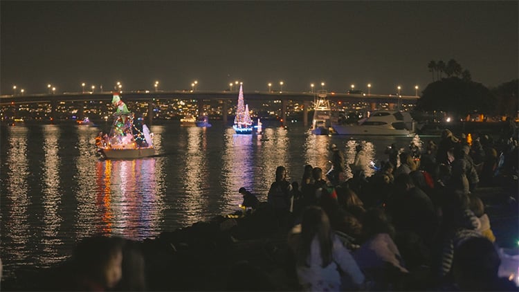 Mission Bay Parade of Lights in San Diego