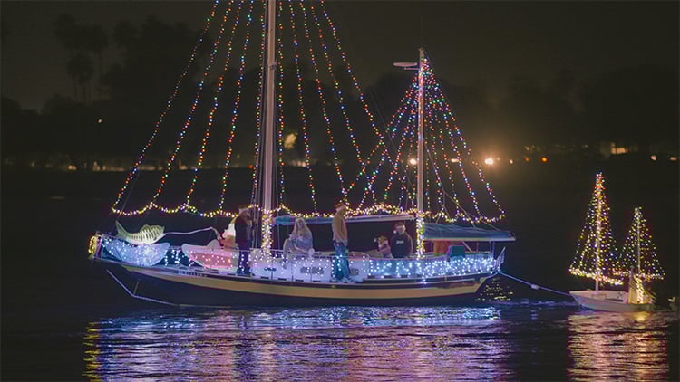 Mission Bay Parade of Lights in San Diego