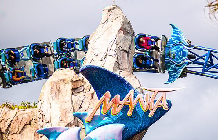 Manta roller coaster at SeaWorld San Diego