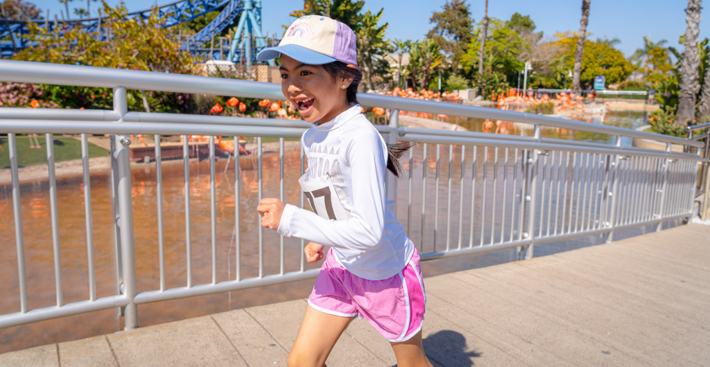 Child running in a race