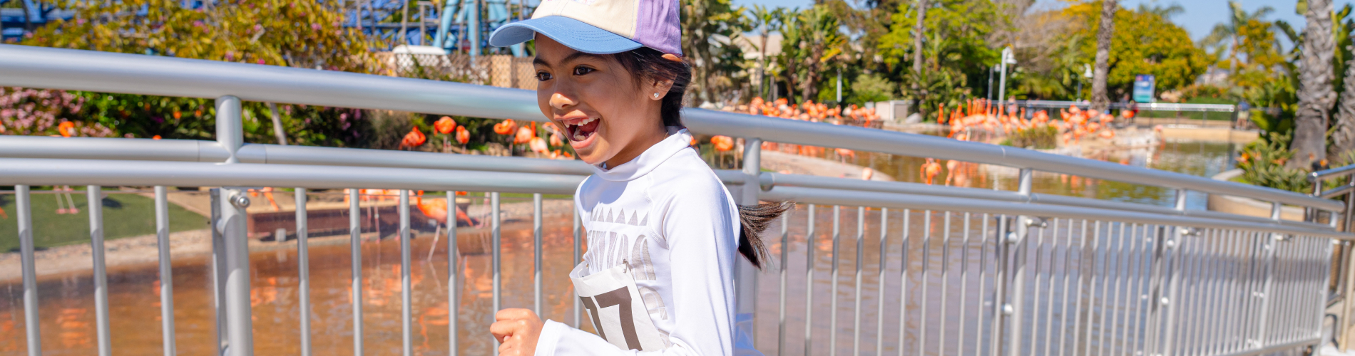 Child running in a race