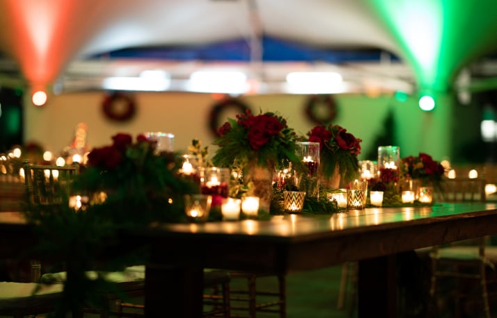 Holiday table scape