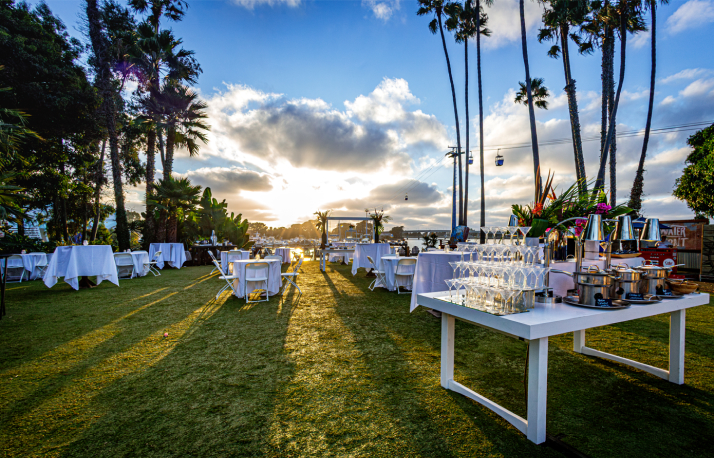 Event tables at the waterfront