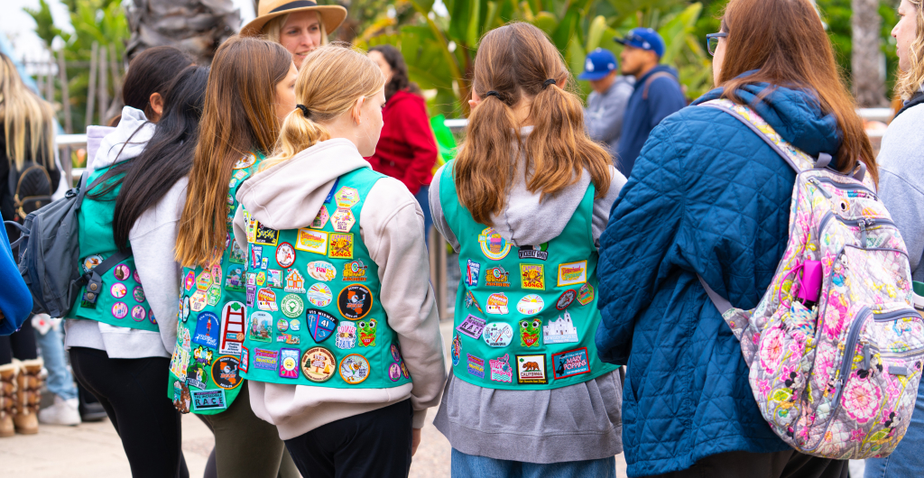 Group of Girl Scouts at SeaWorld San Diego