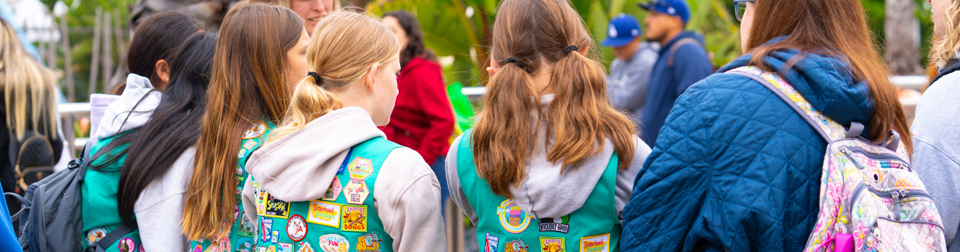 Group of Girl Scouts at SeaWorld San Diego