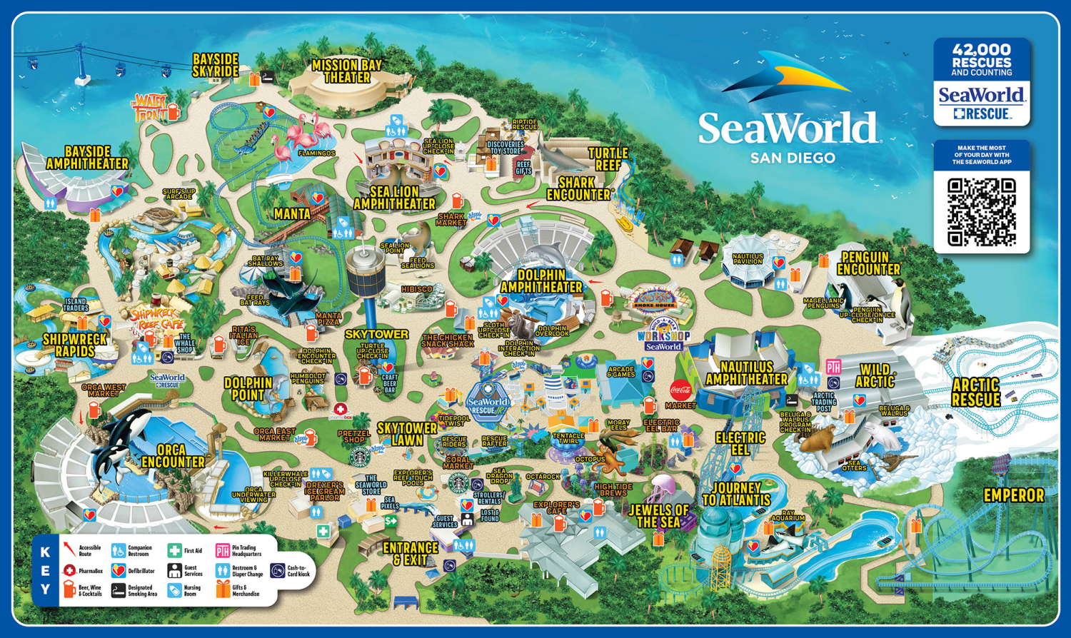 SeaWorld San Diego Park Map