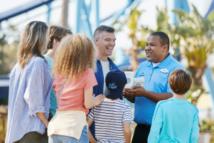 Family meeting a VIP tour guide