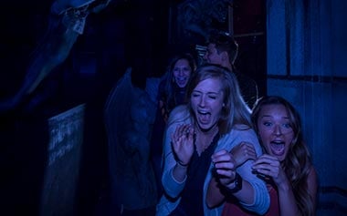 Walk through bloodcurdling haunted houses during SeaWorld San Diego Howl-O-Scream