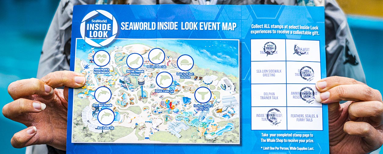 SeaWorld Inside Look Passport Map