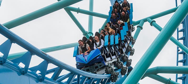Electric Eel roller coaster at SeaWorld San Diego