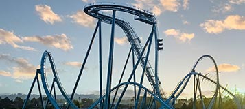 Emperor roller coaster drop at SeaWorld San Diego