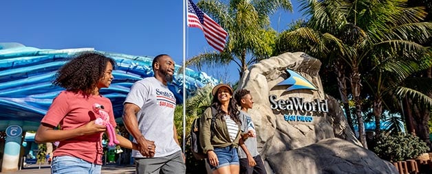 Military family at SeaWorld San Diego